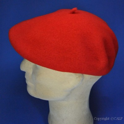 béret basque Homme rouge en laine imperméable