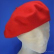 Béret rouge femme bord moyen