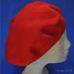 Béret rouge femme grand bord