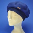 Béret élastique bleu marine femme