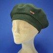 Béret bord côte vert olive femme