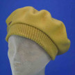 Béret moutarde bord côte femme :  plateau - Ø (27,90 cm ), Couleur - moutarde 79, taille unique - 54cm à 59cm