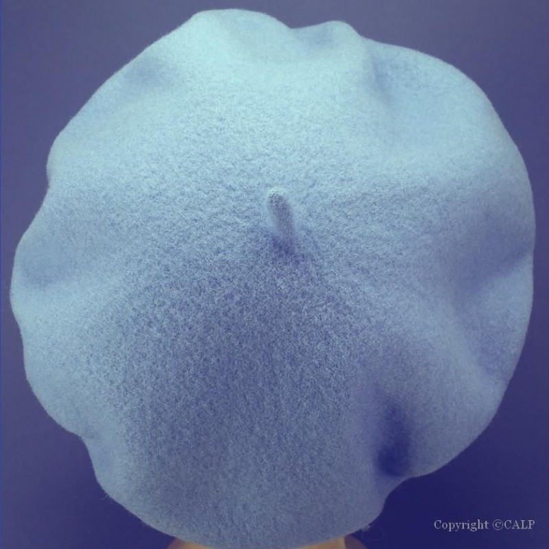 Fait main: Béret Femme en Laine sans Pompon. Bleu