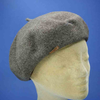 Béret femme marron en laine de mérinos elosegui
