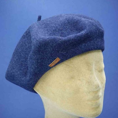 Béret femme 100% laine de mérinos marine fabriqué au pays basque