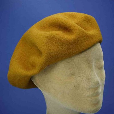 Béret femme 100% laine de mérinos tabac fabriqué au pays basque