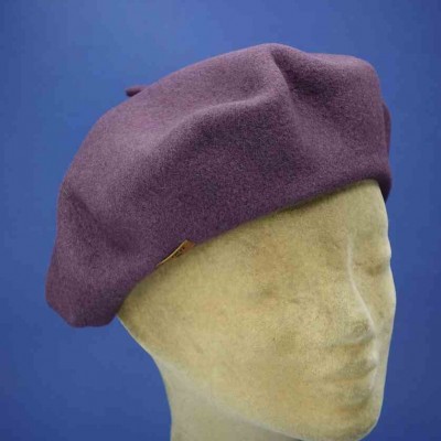 Béret femme 100% laine de mérinos lavande fabriqué au pays basque