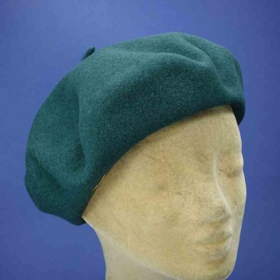 Béret femme 100% laine de mérinos petrole fabriqué au pays basque